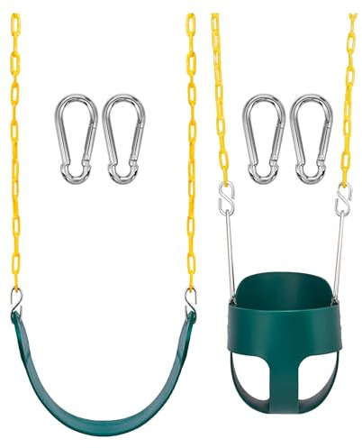 Sorbus High Back Full Bucket Seat with Heavy Duty Seat Combo Pack – Toddler and Kids Seat for Swing Sets – Durable and Safe Design for Ages 6 Months and Up