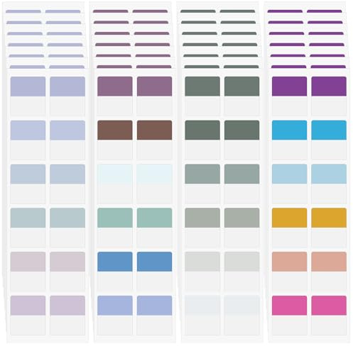 HJZHII 480pcs Sticky Index Tabs 1 inch, Colored Book Page Markers Tabs | Repositionable Page Tab Self Adhesive Notes Flags for Notebooks File Classification(24 Colors)