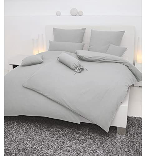 Janine Seersucker Bed Linen Piano 0125, 100% Cotton, platinum, 80x80 cm - 155x220 cm