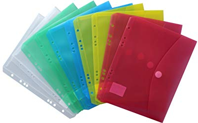 EXXO by HFP 35000 Dokumententasche A5 quer mit Abheftrand, farblich sortiert, 220 mm x 175 mm