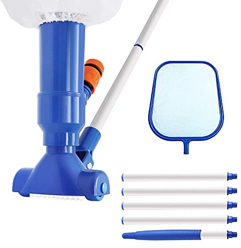 GJXJY Kit d'entretien de Piscine, Aspirateur Piscine Hors Sol avec Épuisette Piscine, Perche Télescopique, pour Nettoyer Piscine, Bassin de Jardin, Baignoire de Jacuzzi, Spa