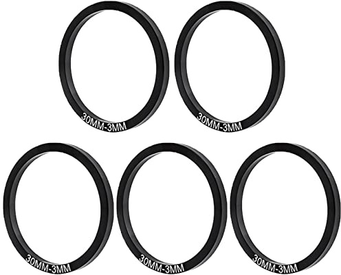 5Pcs Bike Bottom Bracket Gasket Crank Washer (Black Dia. 30mm Thick 3mm)