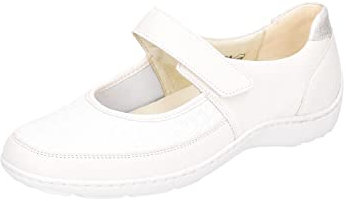 Waldläufer Chaussures Velcro pour femme, beige, 40.5 EU Large