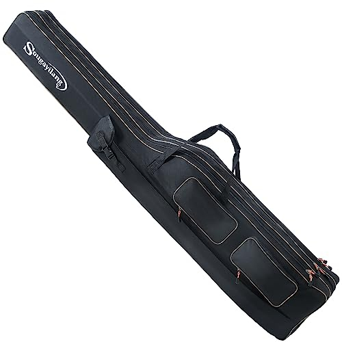 Sougayilang Angelruten-Tasche - 3-lagige Faltbare und tragbare Angelruten-Tasche für große Kapazität, Angelruten-Aufbewahrung und Angelgerät -165cm-H