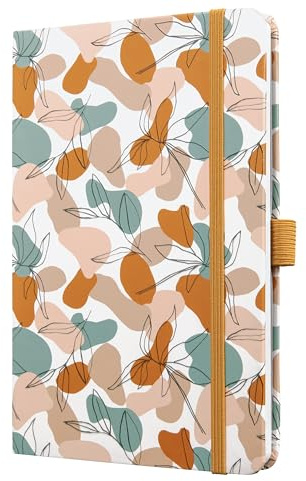 SIGEL JN359 Notizbuch A5 liniert, Tagebuch Jolie, Hardcover, Gummiband, Stifteschlaufe, Einstecktasche, bunt, vegan, aus nachhaltigem Papier