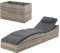 Juskys Chaise Longue Lamia Pliante de Jardin en Polyrotin - Support et Appuie-tête Réglable, Charge Maximale 160 kg - Pour Extérieur, Jardin et Balcon, Gris