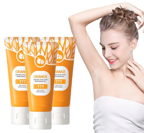 Gommage Visage & Corps,Gel Exfoliant à L'orange pour la Peau du Visage et du Corps,Exfoliant Hydratant pour le Visage,Nettoyage en Profondeur,Cadeau de la Fête des Mères (3PCS)