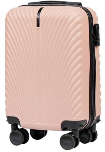Wings hårt skal resväska | lätt resväska trolley | hårt skal rullväska med lås och hjul, ROSA, 51,5x33x19,5, resväska
