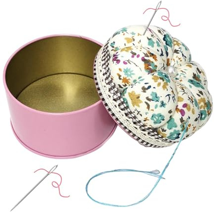 Kit de coussin en forme d'épingle à coudre, support d'épingles à coudre, support d'épingles à citrouille, coussin d'aiguille avec boîte de rangement