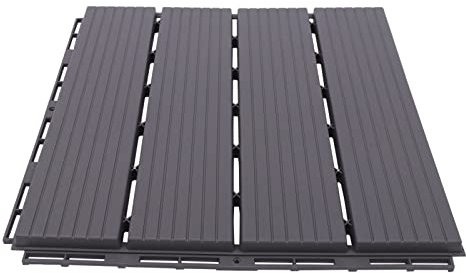 Piastrelle da giardino, per balcone, pavimento, autoadesive, per terrazze, piastrelle, 30 x 30 x 1,6 cm, set da 22, per balcone, terrazza, scale, interni ed esterni