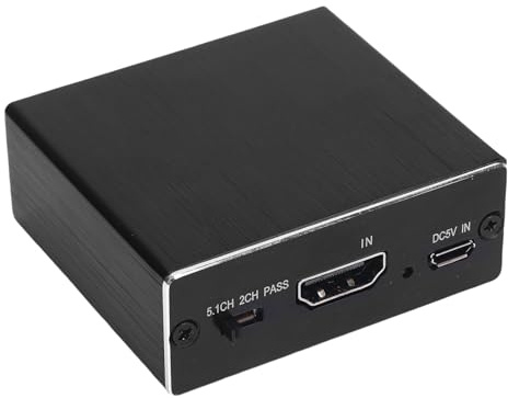 4K HDMI -Audio -Extraktor, HDMI -Audio -Konverter, Konvertieren von HDMI in Optische S -PDIF 3,5 -mm -Aux, Sound -Extraktoradapter -Splitterkonverter für TV -Box, Lautsprecher,