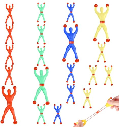 20 Stücke Sticky Men Toys Mehrfarbig Klebrige Wand Kletterer Rolling Männer Klatschhand Fenster Klettermann Spielzeug für Kinder Party Favor