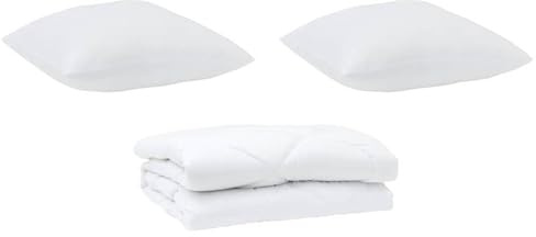 Gecheer Piumone con cuscino 3 pezzi Bianco Microfibra, morbido,全年适用, per camere da letto
