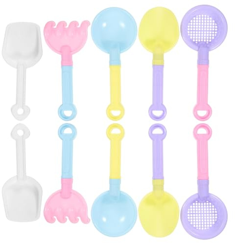 Veemoon Set da 10 Pale da Sabbia per Bambini, Giocattoli di Pala Multiuso in Plastica Sicura, Paletta da Spiaggia da 19 Cm per Giochi All’aperto in Giardino e Spiaggia
