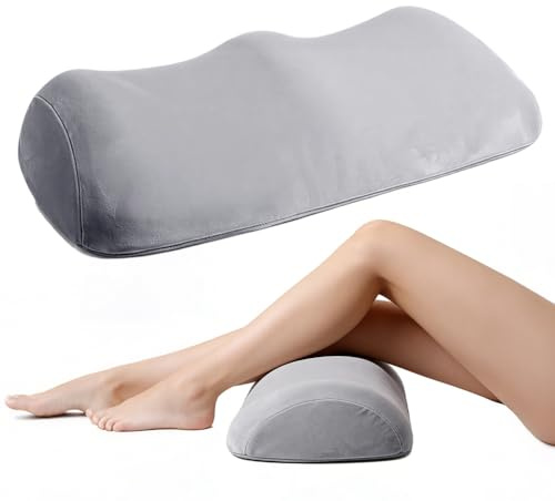 DASIAUTOEM Cojín para rodillas para dormir de lado, cojín para piernas elevadas, cojín de espuma viscoelástica para rodillas y piernas, alivio del dolor de pies, viajes en casa o oficina
