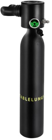 Lightakai Minibotella de buceo de 0,5 L, tanque de oxígeno, set con manómetro y correa, botella de oxígeno portátil para esnórquel, buceo de apnea y respaldo de emergencia