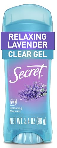 Secret Fresh Antiperspirant Deodorant for Women, 72hr Breathable Sweat & Odor Protection, Instant Freshness & Gentle, PH Balancing Minerals, Clear Gel, Relaxing Lavender Scent, 3.4 oz
