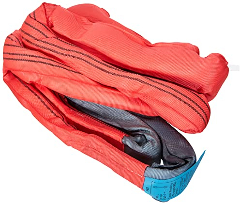 Kerbl Works Abschleppschlinge, Abschleppseil, Abschleppgurt, rot, 4m, 4cm, 35 Tonnen, Polyester, Warnfähnchen, Transporttasche