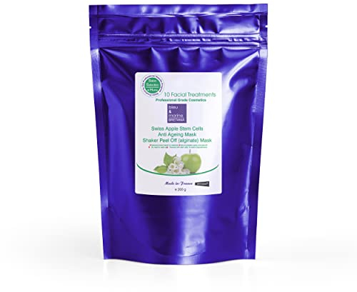 bleumarine Bretania - Maschera Anti-Aging Peel-Off | Cellule Staminali di Mela Svizzera | Effetto Rassodante e Ringiovanente | Rigeneratore di Pelle con Alginato Naturale, 200 g