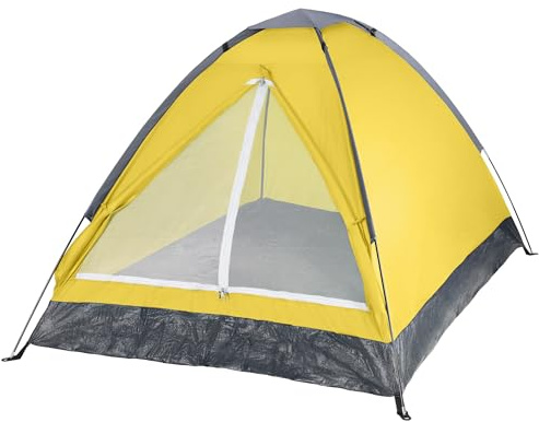 Wakeman Outdoors Camping Tent with Rain Fly and Carrying Bag Tienda de campaña al Aire Libre con Mosca de Lluvia y Bolsa de Transporte, Adultos Unisex, Amarillo, 2 Person