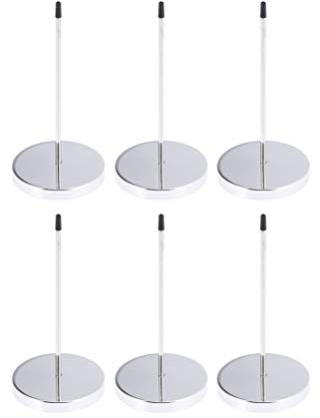 NUOBESTY Empfangsspindel Zettelspiesser 6 Stücke Schreibtisch Quittungshalter Metall Rechnung Stick Schreibtisch Gerade Check Spike für Restaurant (Silber) Bonspieß Papierhalterspitze