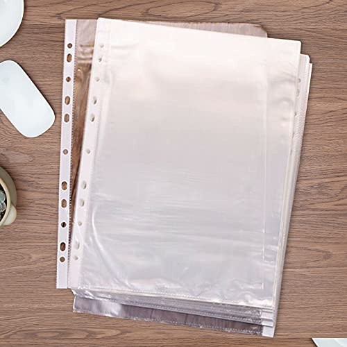 100 Pcs A4 Clear Document Folder, Clear Plastic File Folder Sleeves