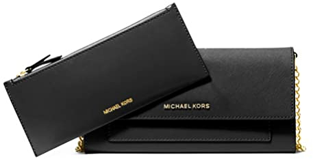 Michael Kors Kleine Umhängetasche aus Saffiano-Leder, schwarz