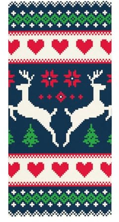 FZRTGOP Weihnachten Elch Handtücher Washclappen Handtuch Maschinenwaschbar Gästehandtücher Küchentücher 73x35cm