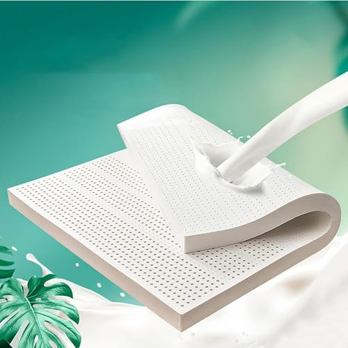 WKXTECZT Colchón De Látex Natural, Topper De Colchón Suave Grueso Alivia La Presión, Cubierta De Colchón De Látex Orgánico 100%,1in,160x190cm