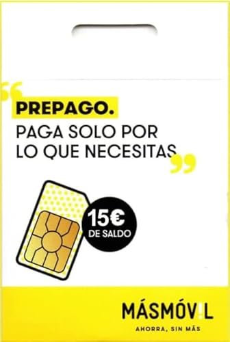 Tarjeta SIM MásMóvil de Prepago + 240GB + Llamadas Nacionales Ilimitadas + 2000 Min. Llamadas Internacionales + Roaming UE + Velocidad de Navegación 5G