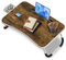 Soontrans Laptoptisch 60x40x28 cm, Laptop Tisch mit Schublade, Getränkehalter, Tablethalter, Klappbar, Betttisch für Bett und Sofa, Couch, Boden, Job, Betttablett Notebook (Dunkelbraun)