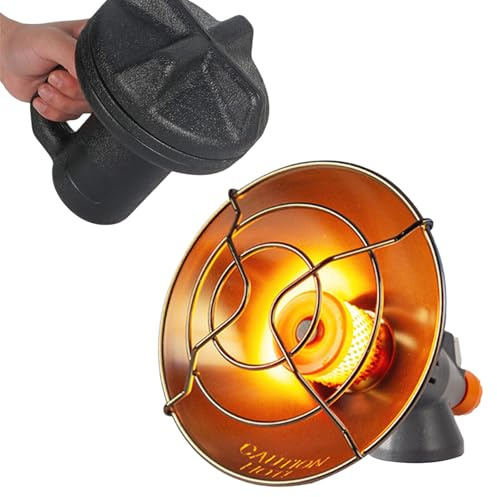 Estufa de gas portátil, calefacción de gas para camping, calentador de gas, calentador de invierno al aire libre, calefacción para camping, encendido piezoeléctrico compatible con gas de botella de 7