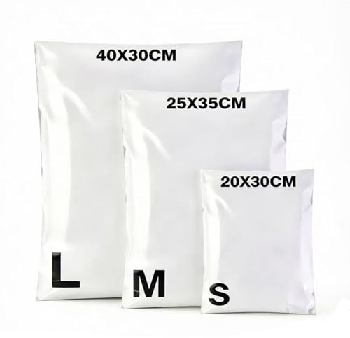 Paquete de 30 sobres de plástico para expedición, impermeable, paquete Vinted, bolsa para envío de paquetes Vinted, autoadhesivos, bolsa envía paquetes para ropa, zapatos, libros – 3 tamaños