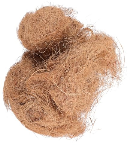 Hemobllo Fodera in Fibra di Noce di Cocco Naturale per Piante da Interno e Orto, Terreno Leggero 100g proprietà di Ritenzione Dell'umidità per Giardino e Coltivazione