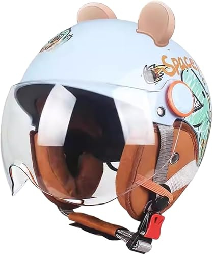 Motorcykelhjälm barn 2–14 år gammal DOT/ECE-godkänd motorcykelhjälm pojkar flickor crossbiker elskotrar fyrhjulingar mopeder fyrhjulingar ATV A 48–56 cm
