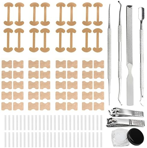 Set Unas Encarnadas Pies, 206 Piezas Correccion De Unas Los Pies, Corrector Unas Encarnadas, Kit Pedicura Profesional Pies, Kit De Unas Para El Cuidado De Las Unas Encarnadas Para Uso Doméstico