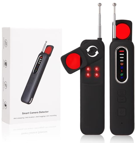 Rilevatore di Telecamere Nascoste 6 in 1 Rilevatore di Microspie RF GPS Tracker Dispositivo Antispionaggio con Adattiva Sensibilità Regolabile per Ufficio, Hotel, Casa e Negozio