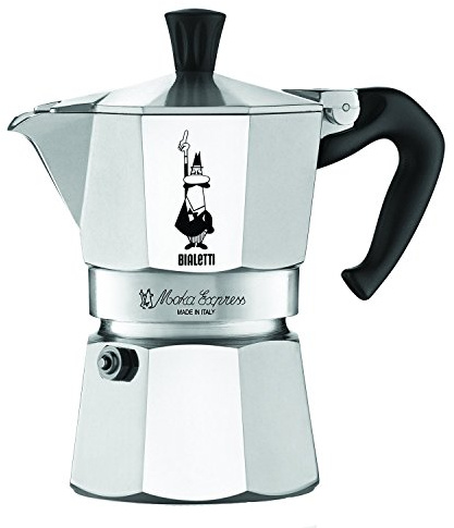 Bialetti - Moka Express: Iconic Stovetop Espresso Maker, Makes Real Italian Coffee, Moka Pot 3 Cups (4.3 Oz - 130 Ml), Aluminium, Silver