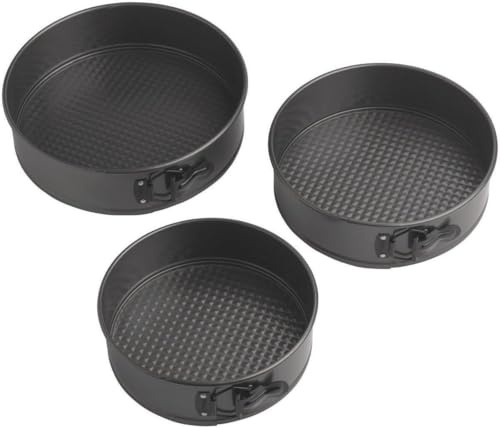 Wilton Gold Non-Stick 8,9,10 in Springform Cheesecake Pan Set, Stainless Steel Bakeware, Made without PFAs, Packaging May Vary