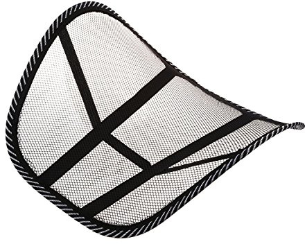 Almohada de lumbar - TOOGOO(R)Almohada de lumbar de apoyo trasero de la cintura para sillas de cojin de asiento Almohada Corrector de Postura Negro