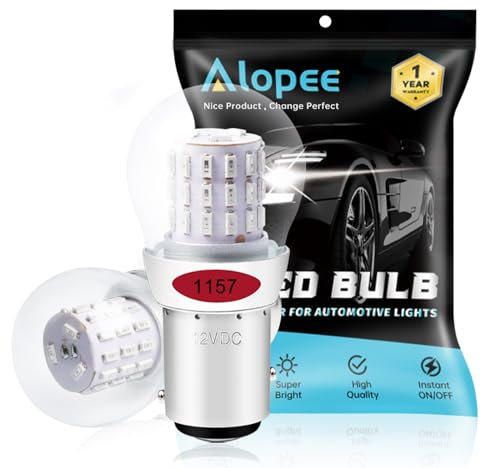 Alopee P21/5W 1157 BAY15D Led Brake Stop & Tail Light Car Bulbs Red 2057 2357 7528 39 Pcs 3014 Chipset 12V LED Bulb for Rear Stop Light Brake Tail Position Bulbs