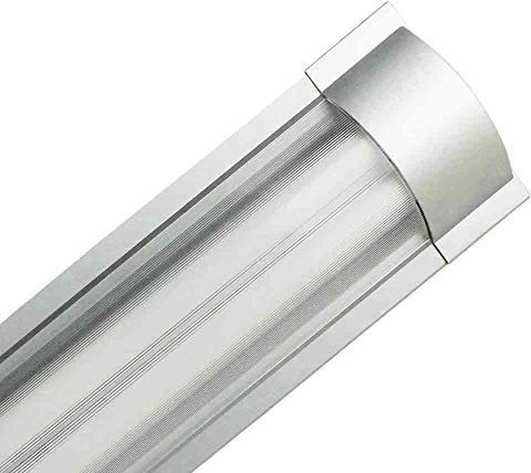 7H SEVENON - Regleta Fluorescente 2x18W T8 G13, Aluminio, Difusor Opal, Interior, 2600lm Flujo Luminoso, Temperatura Color 4000K (Blanca Neutra), 150º, 8000H Vida Útil, IP20, Color Blanco