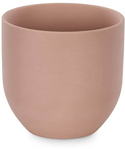 AmeliaHome Blumentopf aus Keramik Pflanzentopf Deko Shire Altrosa