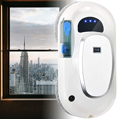 Samnuerly Robot lavavetri, 3 metodi di Pulizia, Tempo di Lavoro della Batteria 15 Minuti, Robot lavavetri Elettrico Intelligente con Telecomando per finestre Esterne/Interne
