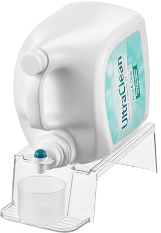 iDesign Laundry Detergent Holder, Liquid Detergent Stand for Laundry Room Organization, Clear