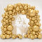 Palloncini Oro, 130 Pezzi Kit Arco Palloncini Oro Metallizzati, 18 12 10 5 Pollici Ghirlanda Palloncini Dorati Cromati Metallic Palloncini Compleanno Matrimonio Battesimo Laurea Festa Decorazioni