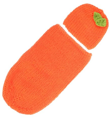 HOMSFOU Schlafsäcke -kuscheldecke 1 Satz Babyfotografie Kürbisschlafsack Kinderschlafsack Decke Kleider Für - -Requisite Wickeltuch Für Mädchen Requisite Für Babyfotografie Babywickel Garn