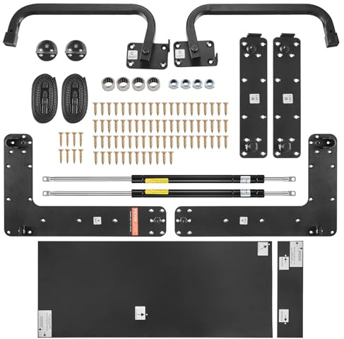 VEVOR Kit de lit escamotable double, quincaillerie pour lit mural vertical de luxe à monter soi-même, conception peu encombrante pour chambre