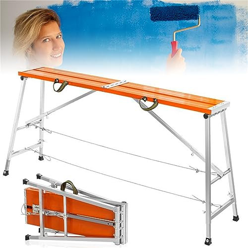 DRFGNF Plateforme de Travail à échelle Extensible, échafaudage Pliable, Tabouret, Banc, Hauteur réglable, ingénierie Domestique, Construction, escabeau d'escalade