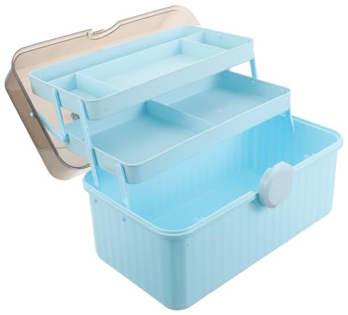 DEARMAMY Botiquín De Primeros Auxilios Caja De Emergencia Organizador De Plástico Asa Caja De Almacenamiento De Botiquín Doméstico para Uso Hogar o Emergencias